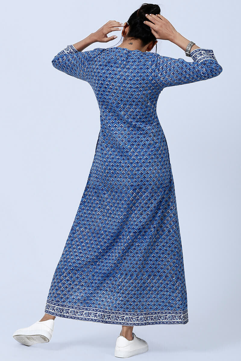 Blue buti dress