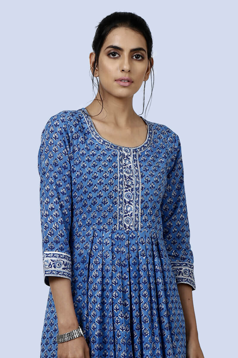 Blue buti dress