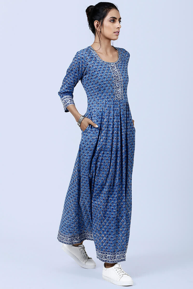 Blue buti dress