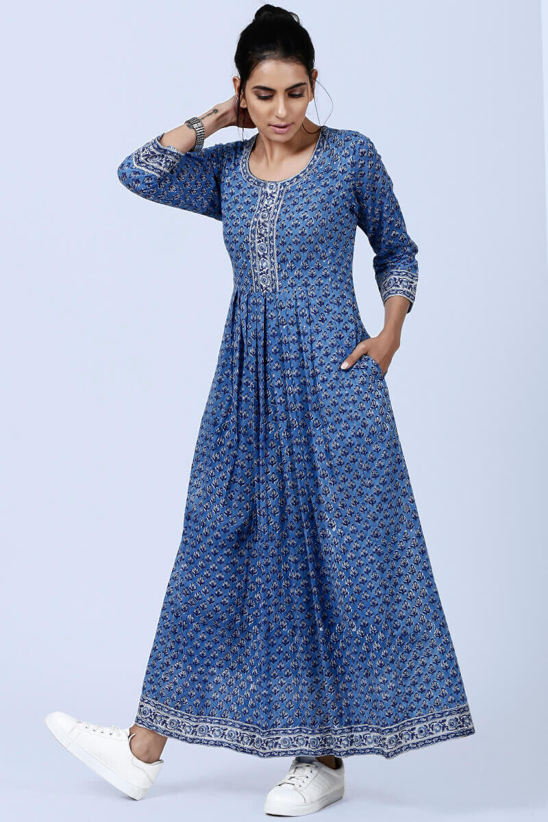 Blue buti dress
