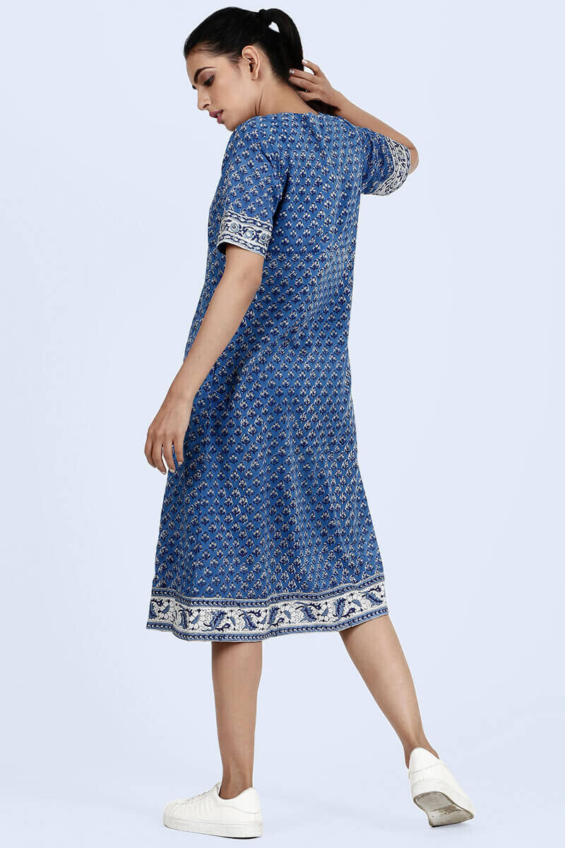 Blue buti dress