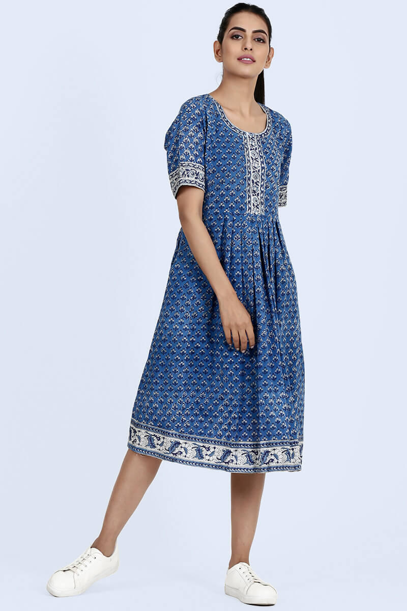 Blue buti dress
