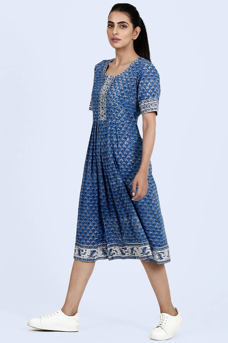 Blue buti dress