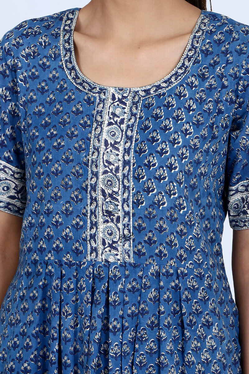 Blue buti dress