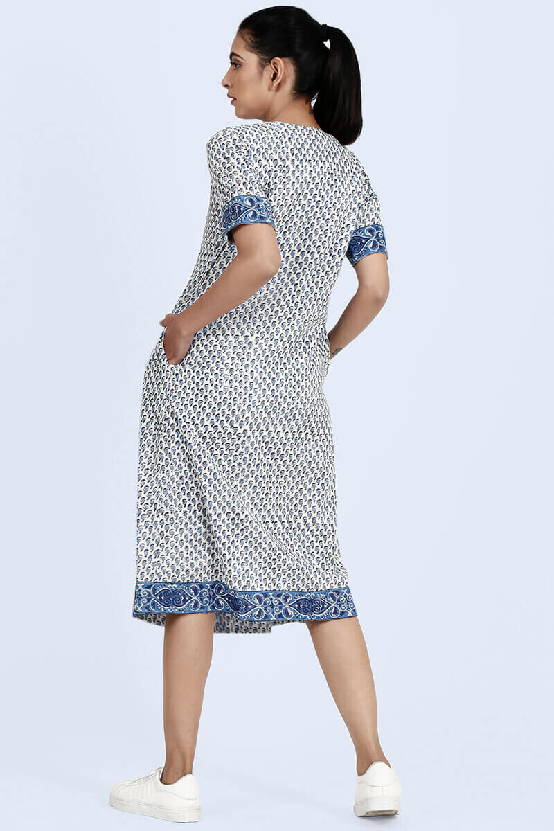Blue buti dress