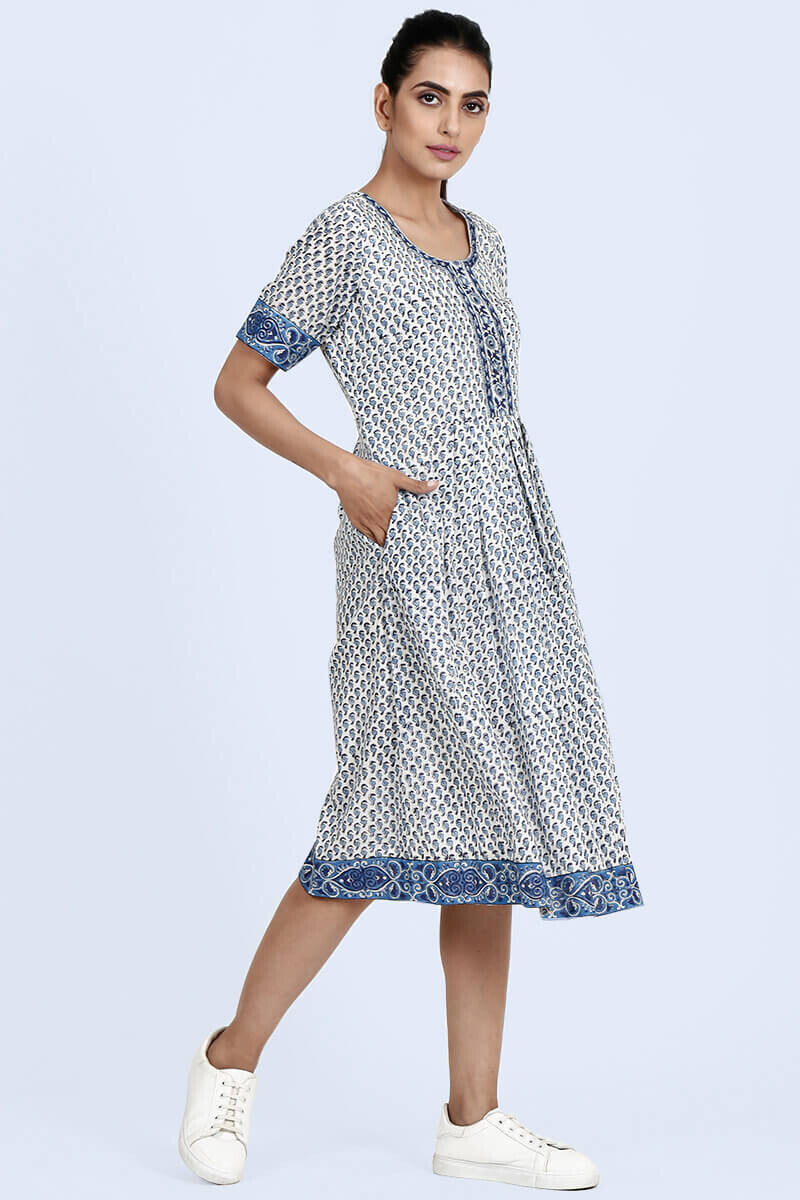 Blue buti dress