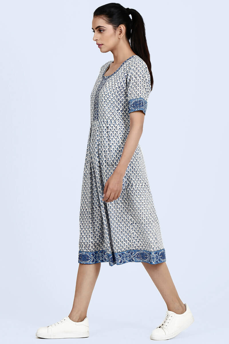 Blue buti dress
