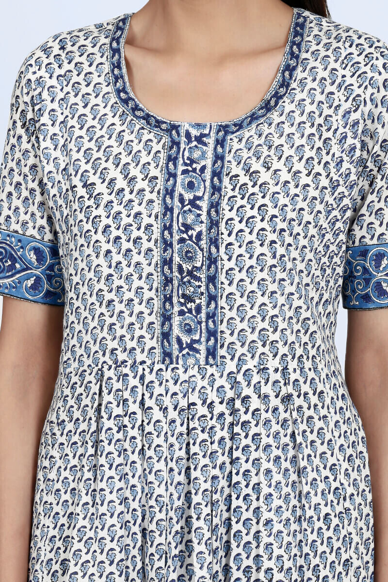 Blue buti dress