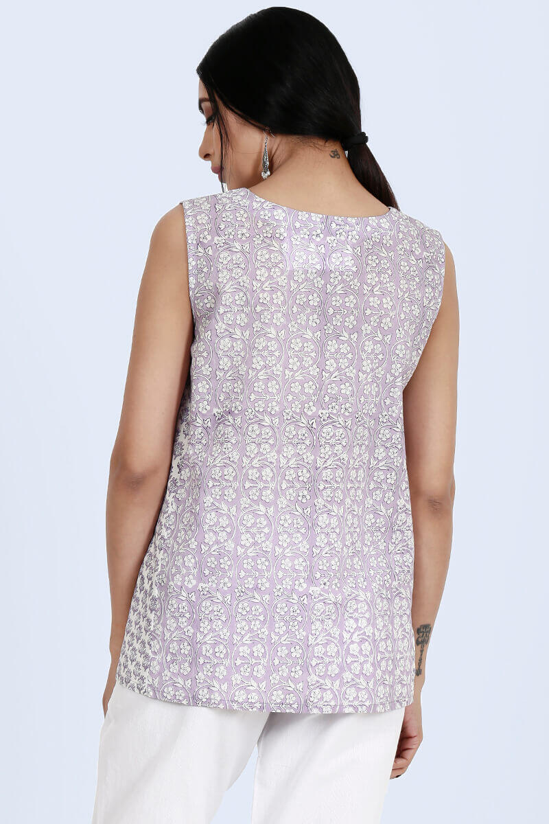 Isfahan Lavender Sleeveless Top