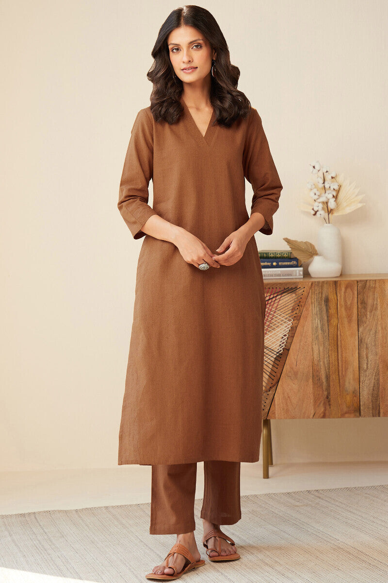 Roza Seher Rust Kurta