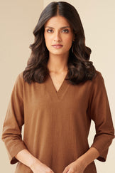 Roza Seher Rust Kurta