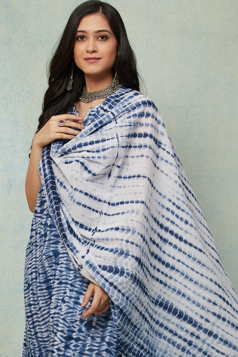 Leher Farah Shibori Dupatta