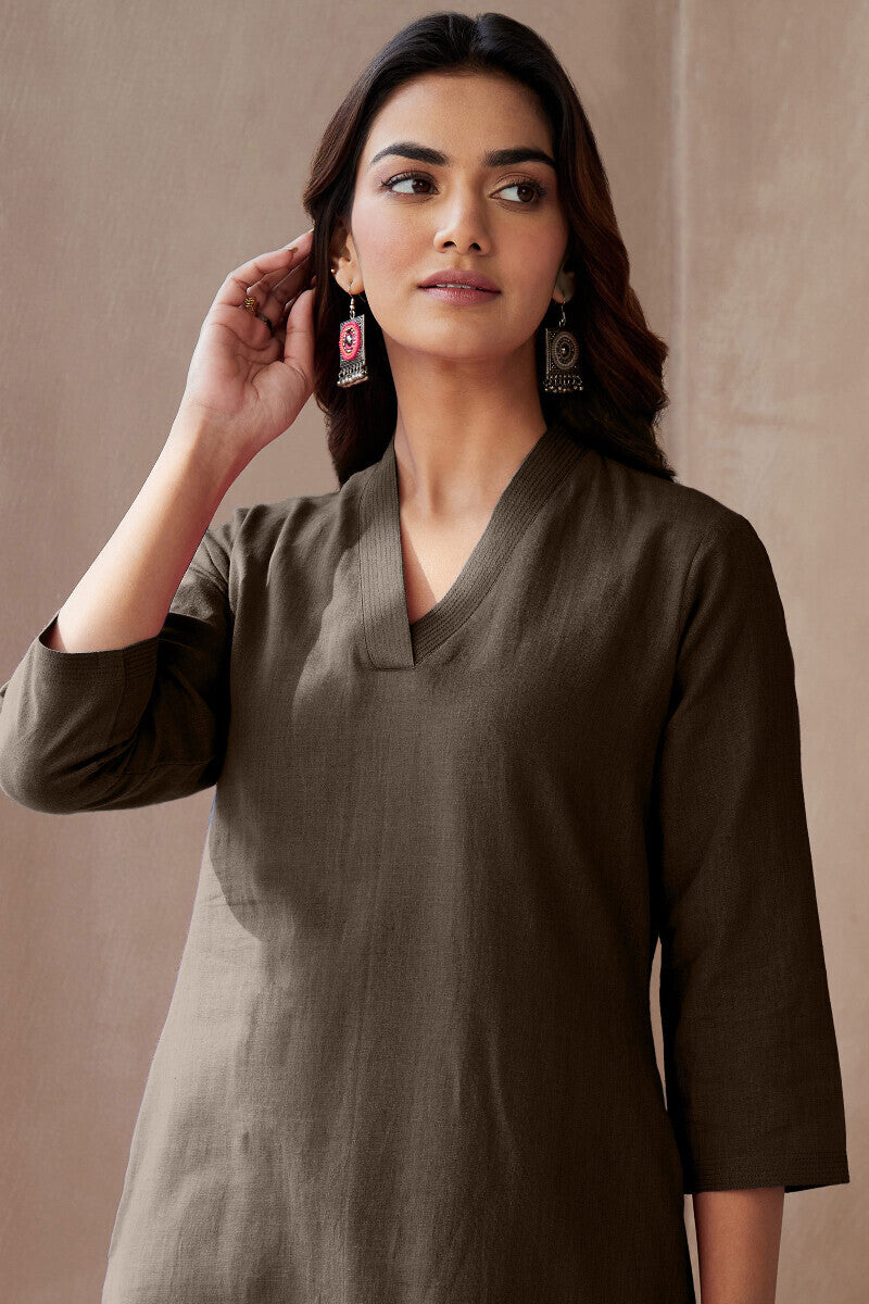 Roza Brown Kurta