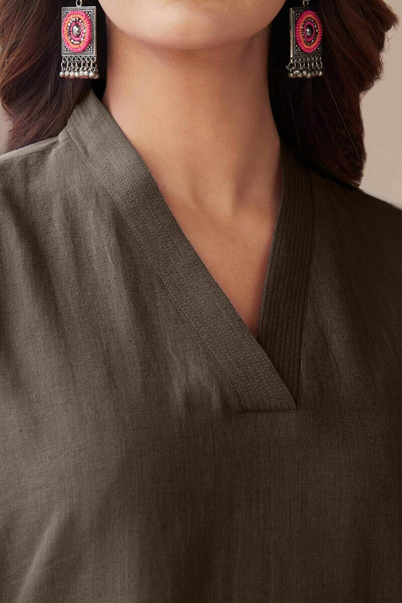 Roza Brown Kurta