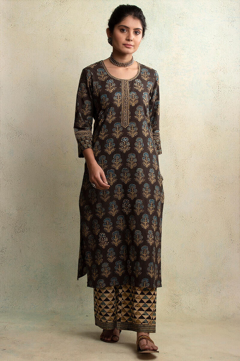 Mahroush Aalia Ajrak Kurta