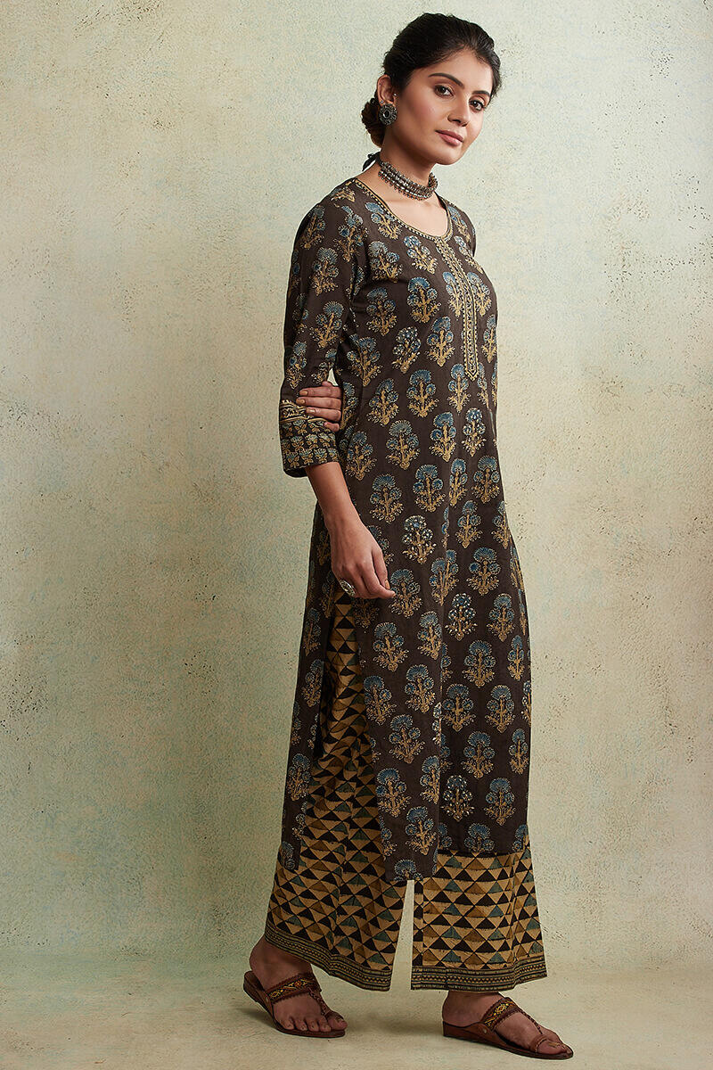 Mahroush Aalia Ajrak Kurta