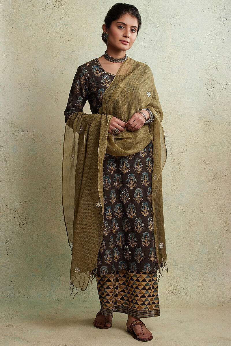 Mahroush Aalia Ajrak Kurta