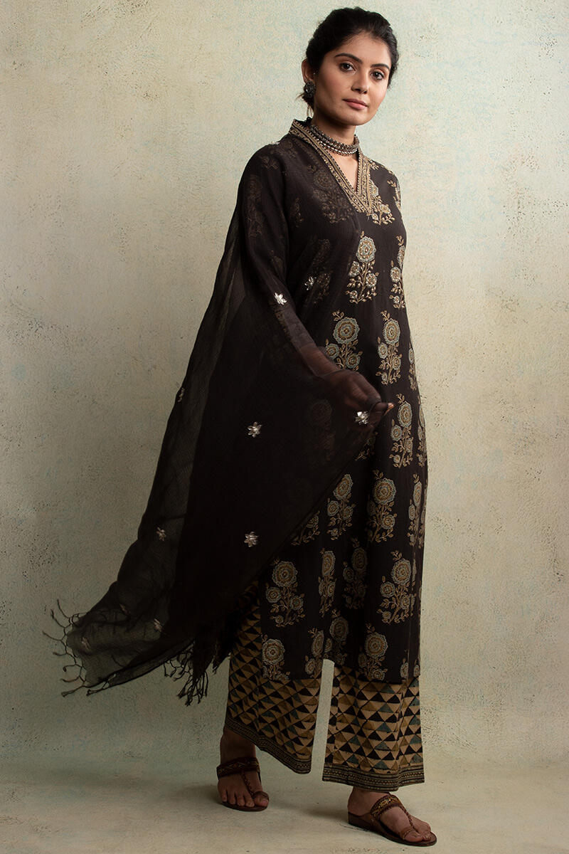 Mahroush Parisa Ajrak Kurta