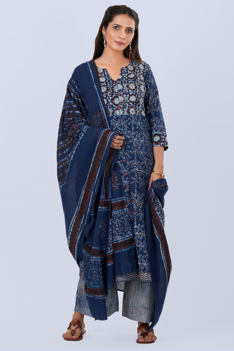 Indigo Red Dupatta