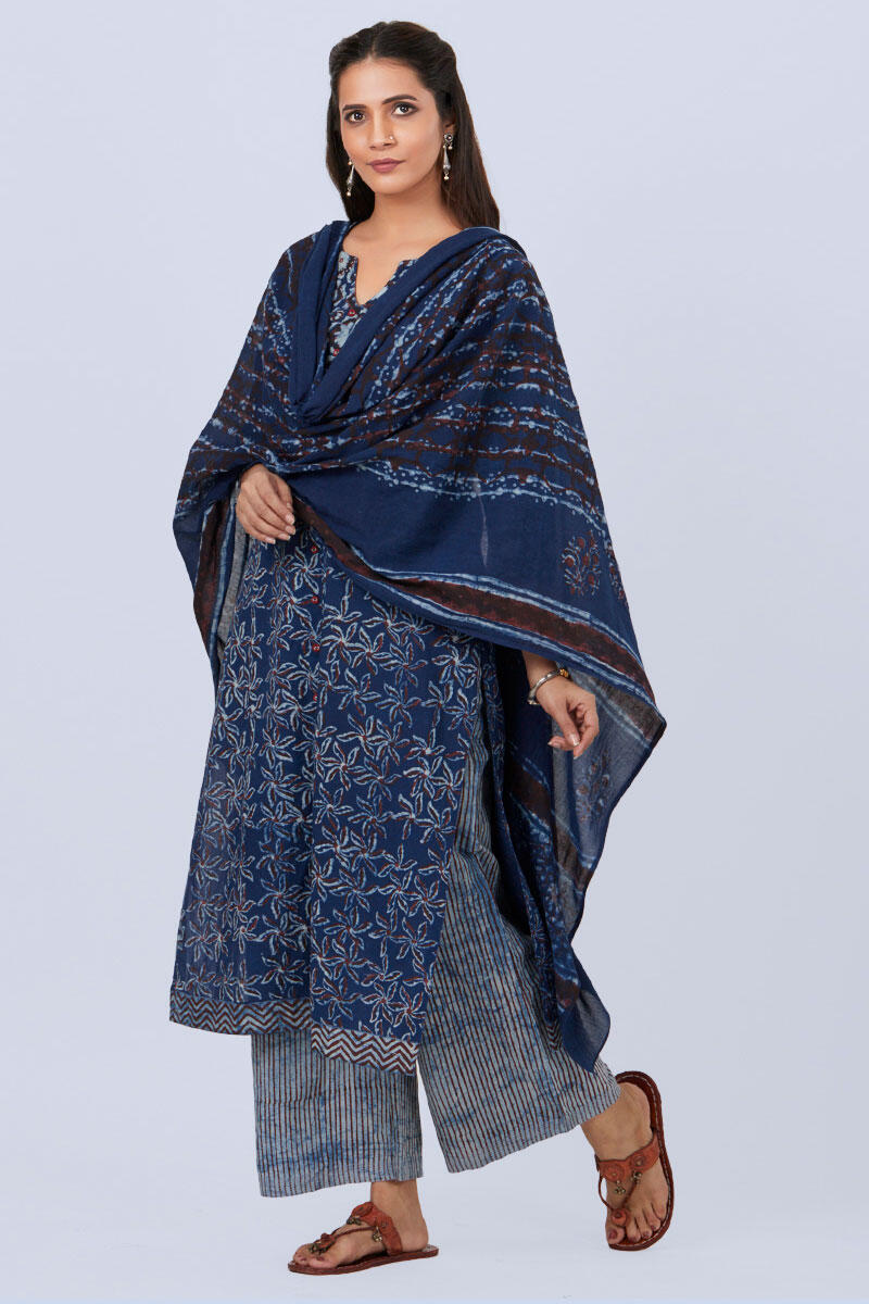 Indigo Red Dupatta