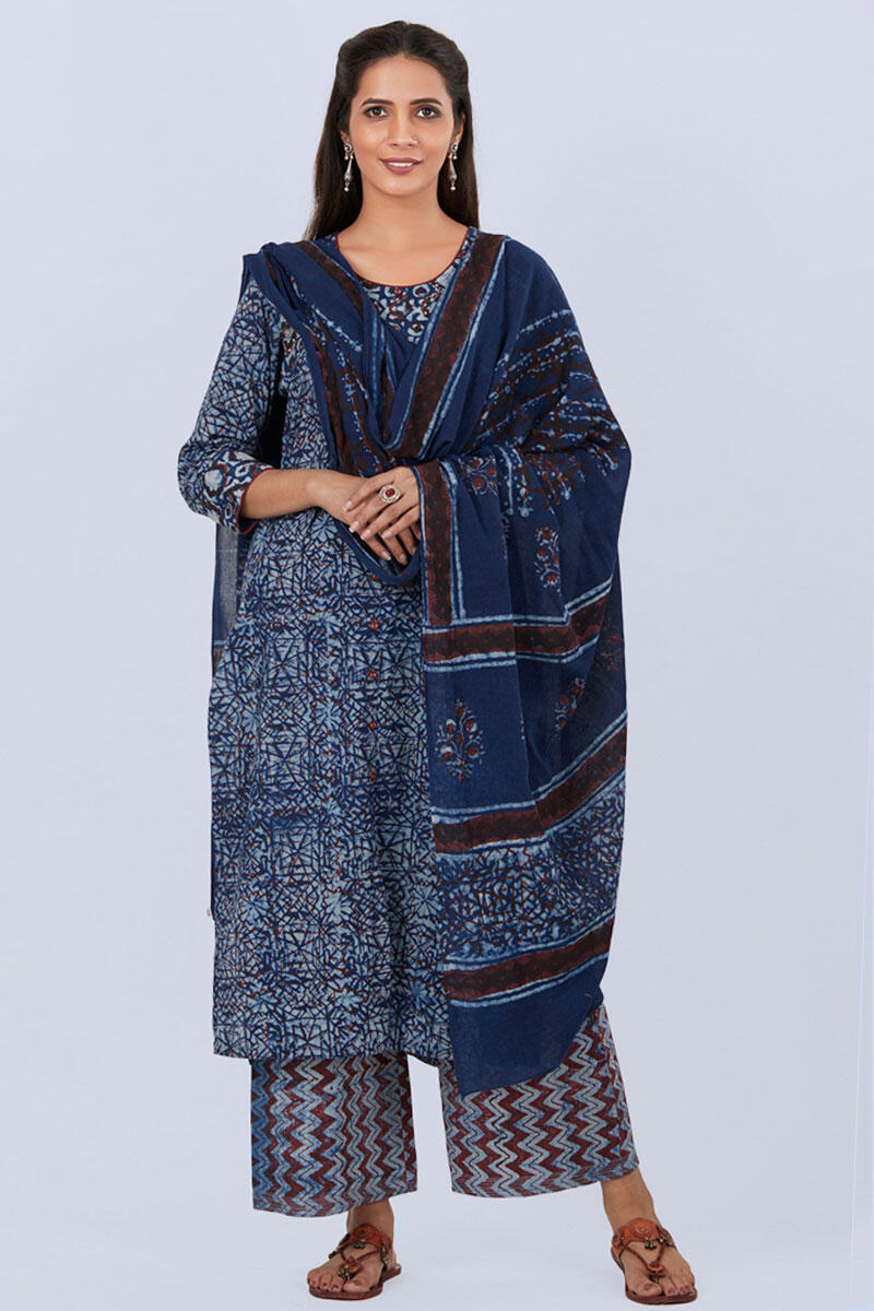 Indigo Red Dupatta