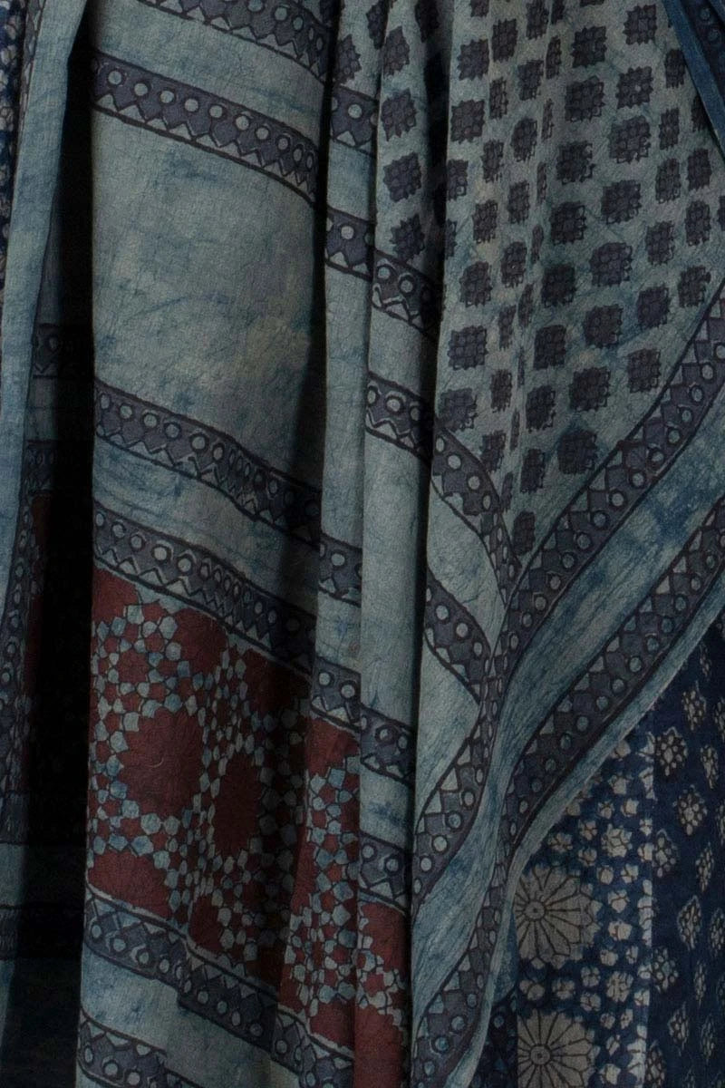 Indigo marble dupatta