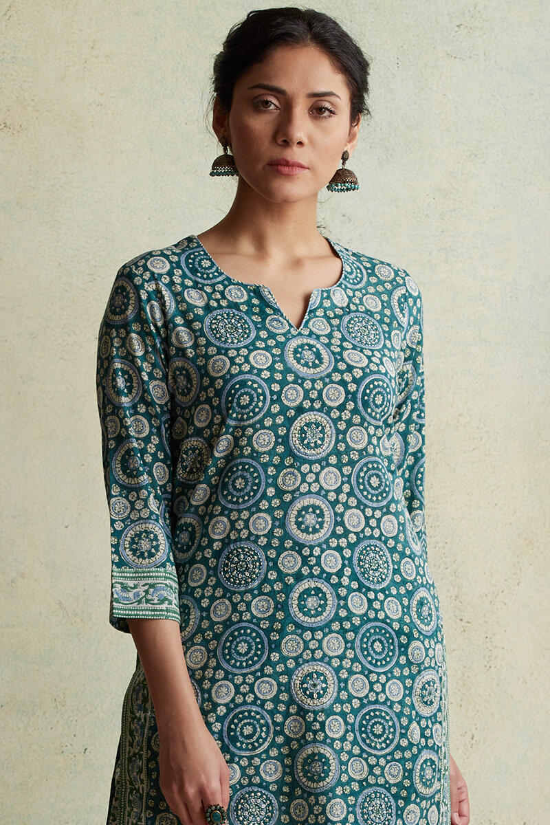 Nausheen Farhat Block Printed Short Kurta