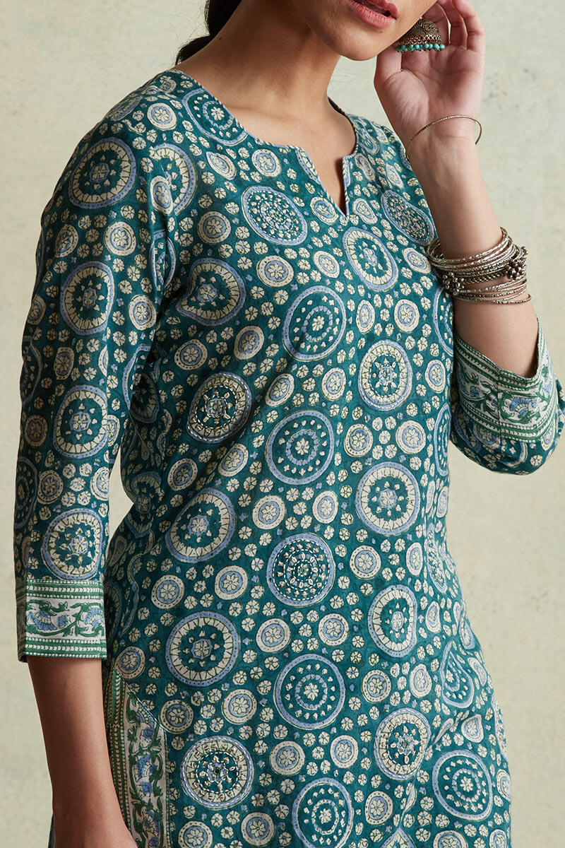 Nausheen Farhat Block Printed Short Kurta
