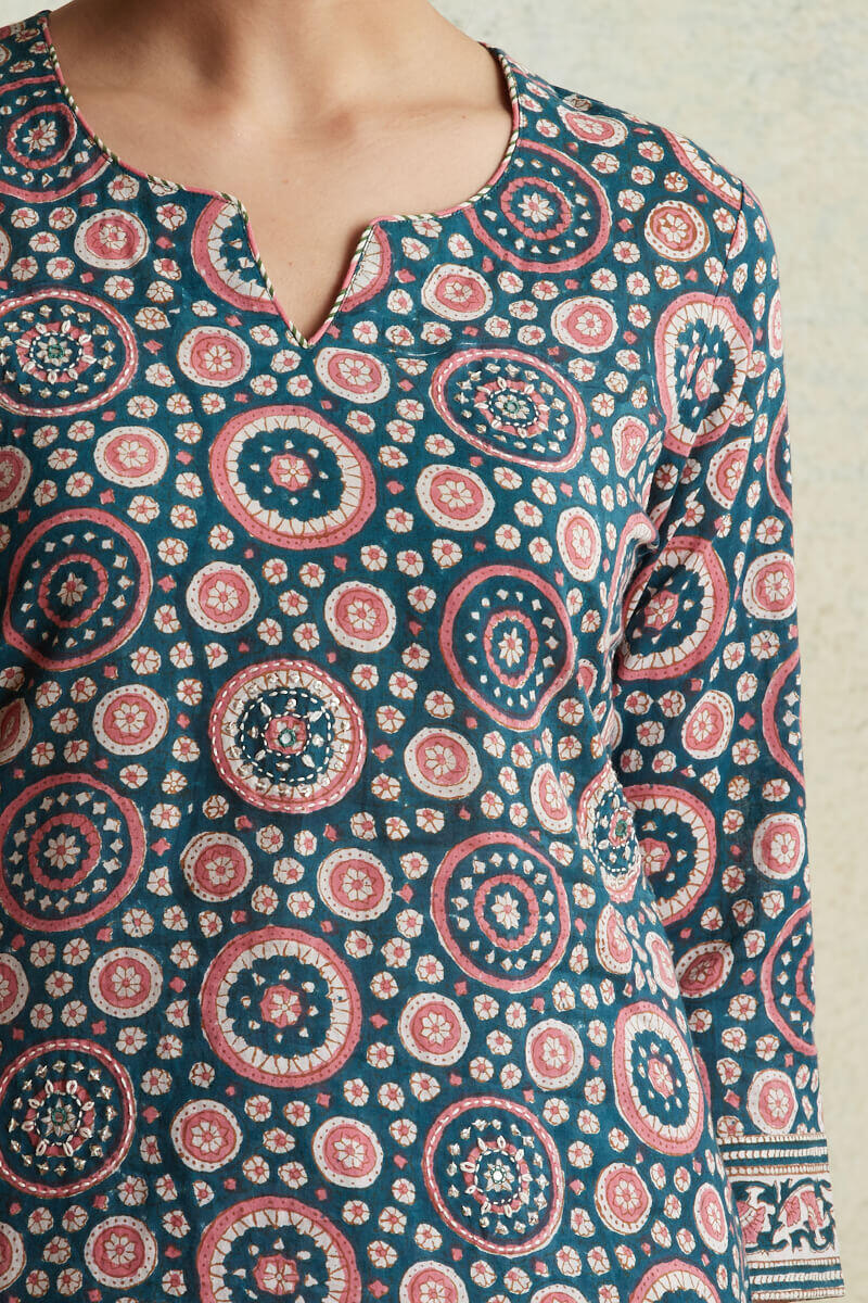 Nausheen Mahin Block Printed Short Kurta