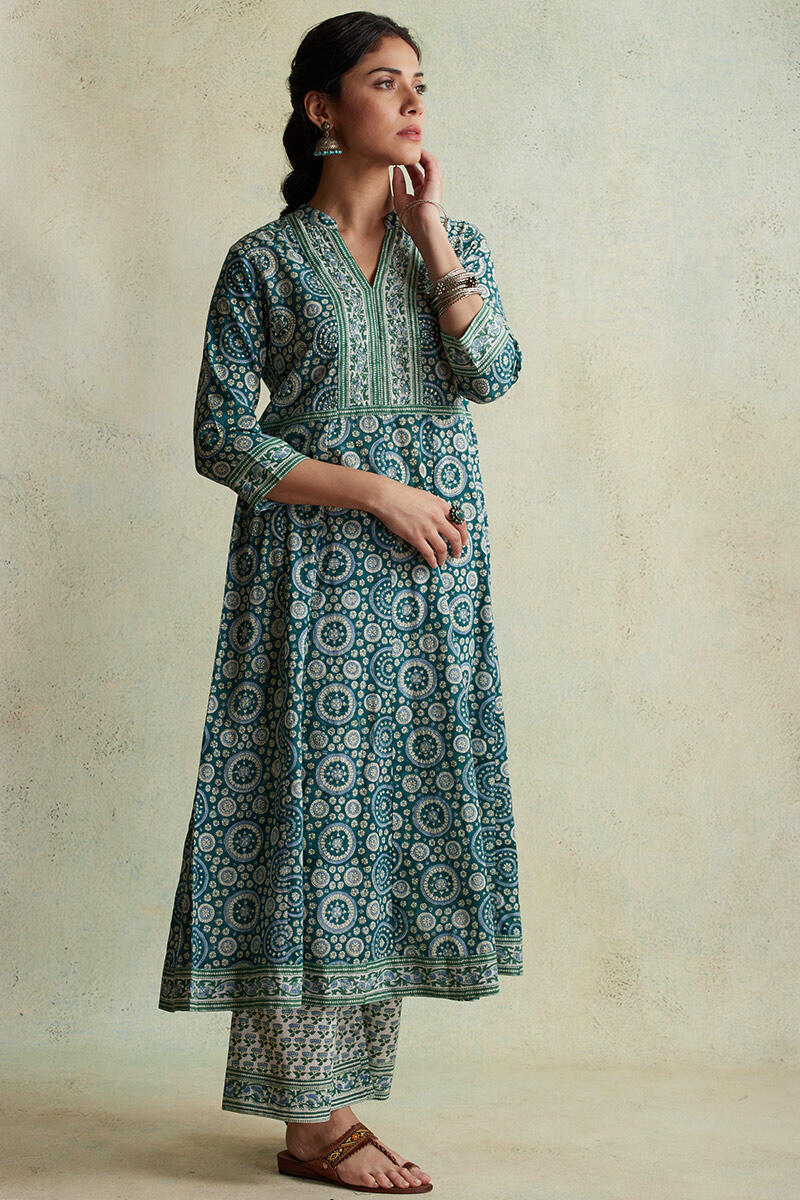 Nausheen Naadiya Block Printed Kurta