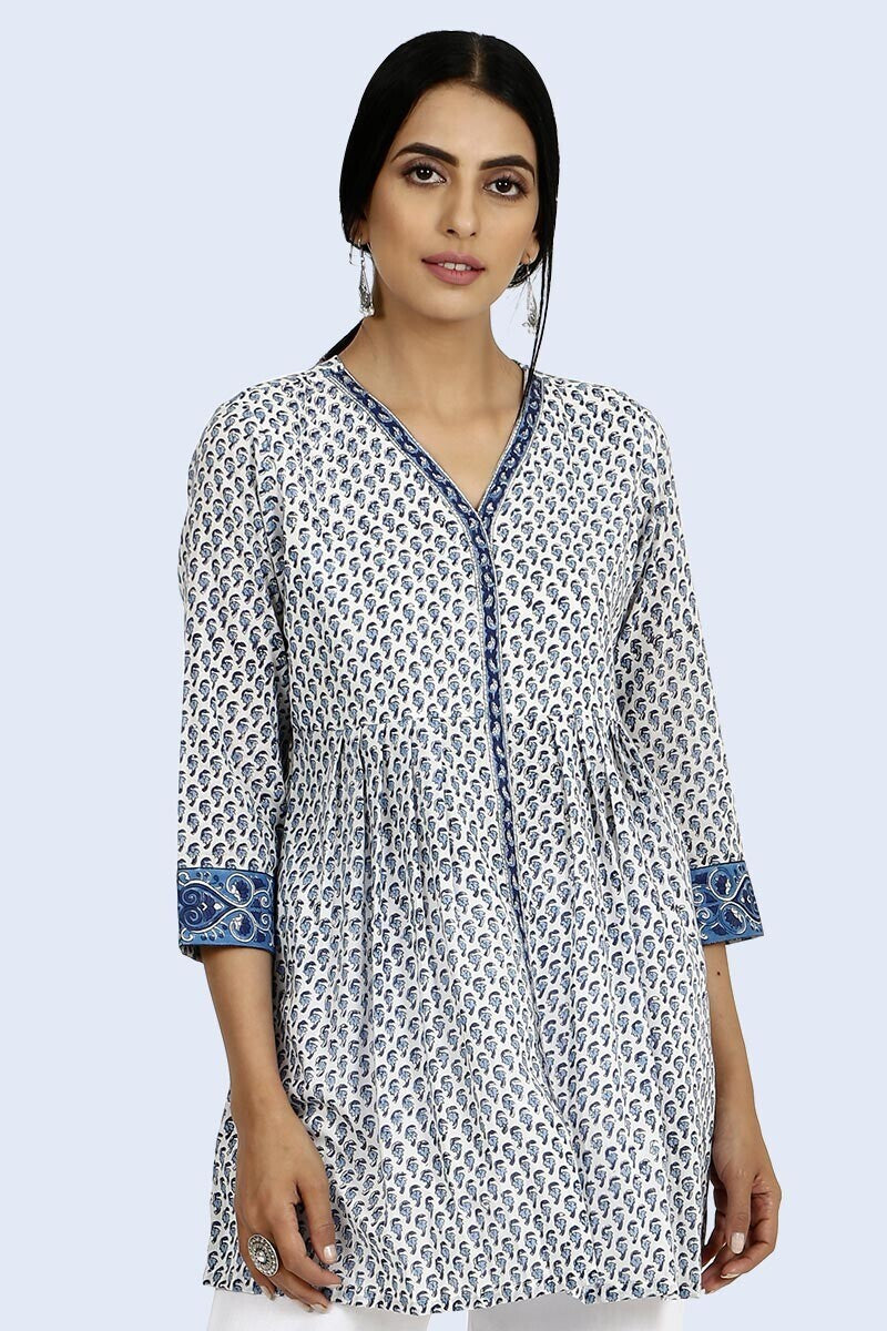 Open blue buti kurti