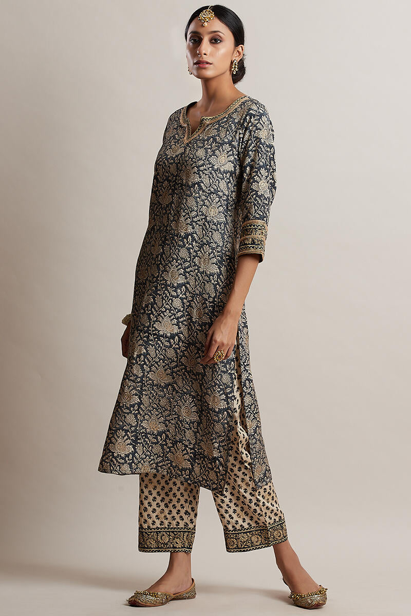 Nur Rabia Shantung Kurta