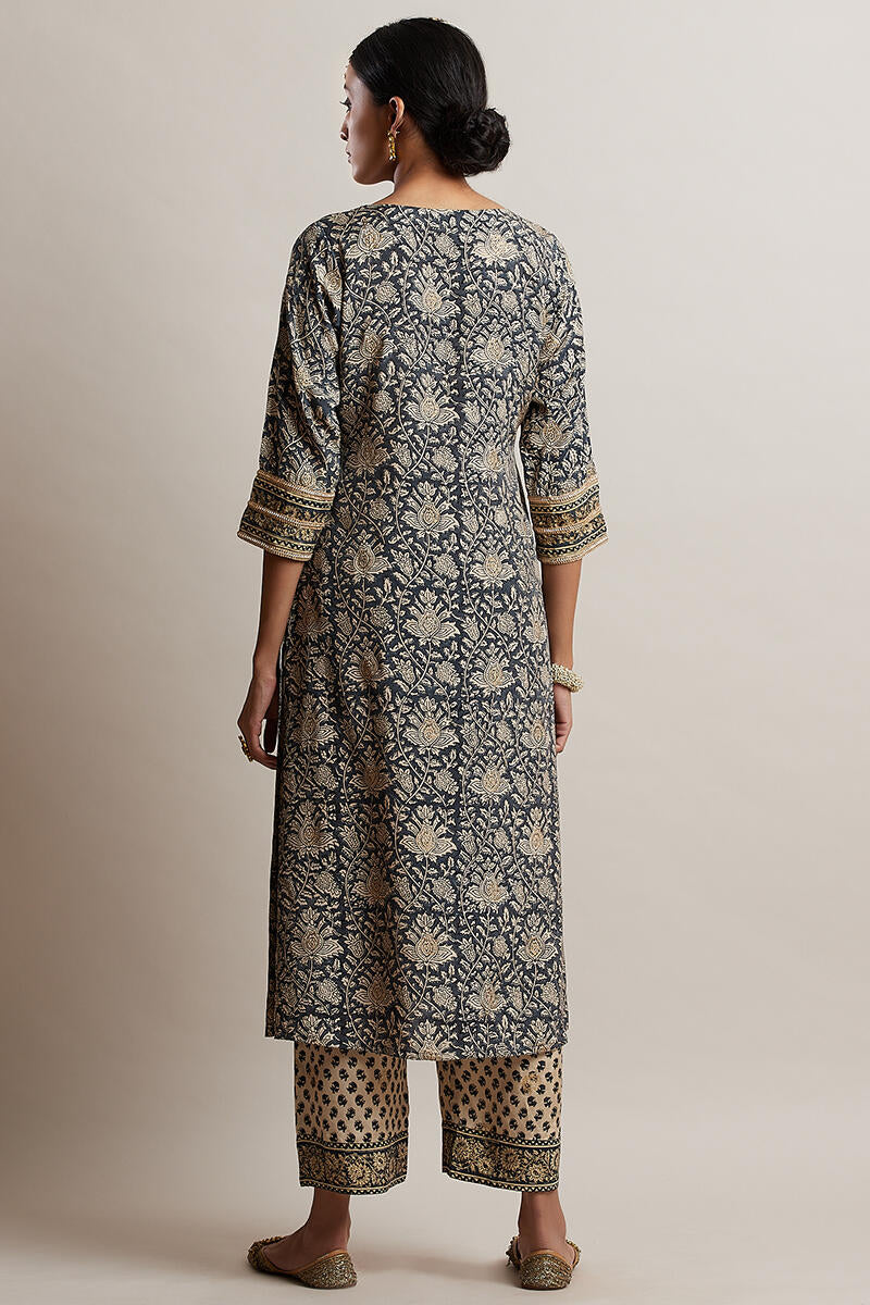 Nur Rabia Shantung Kurta