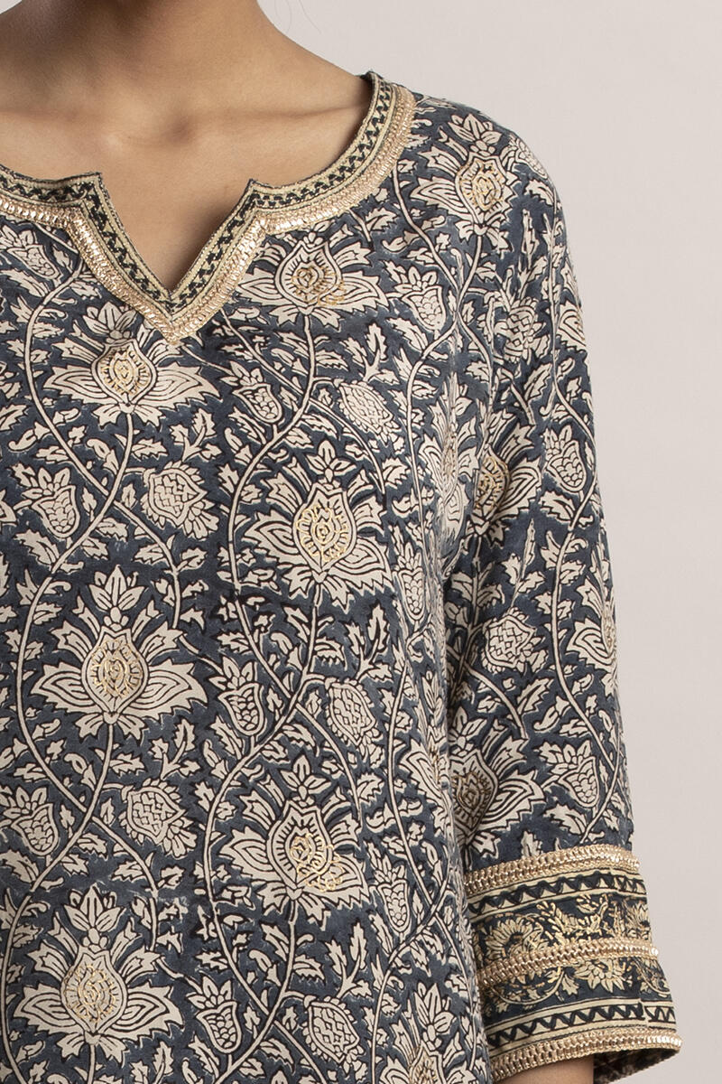 Nur Rabia Shantung Kurta