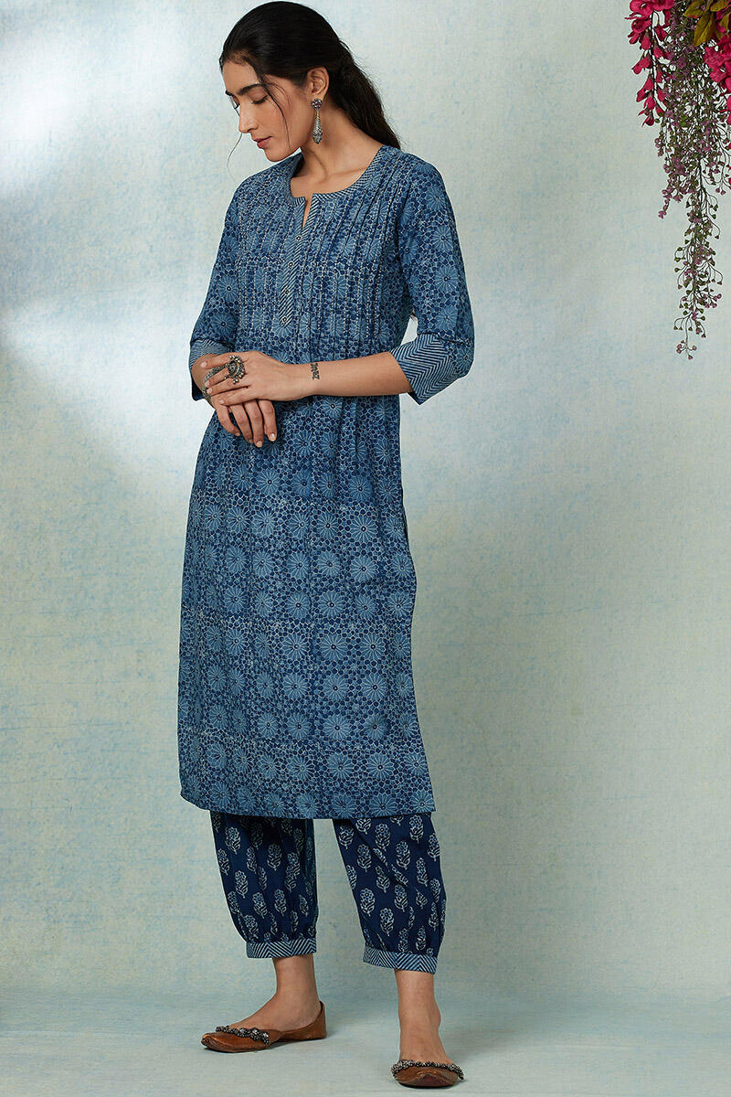 Nurtaj Nuzakat Indigo Kurta