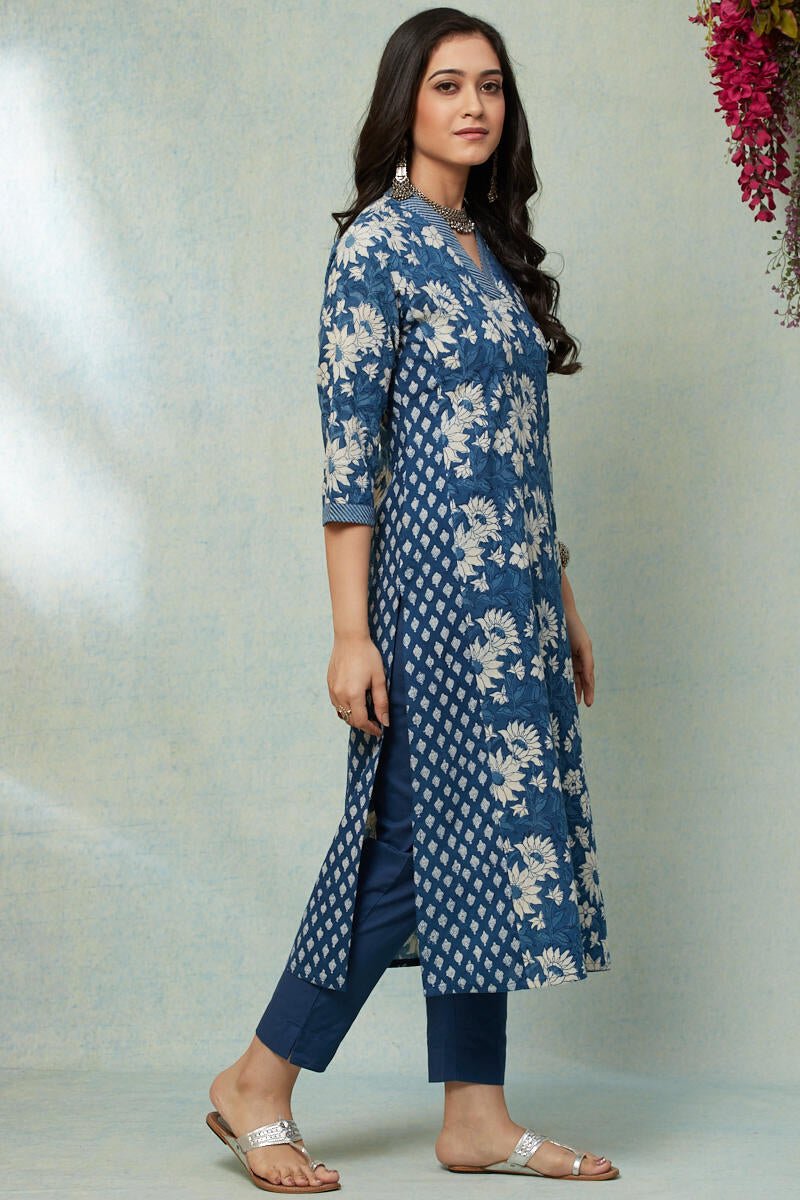 Nurtaj Zahira Indigo Kurta