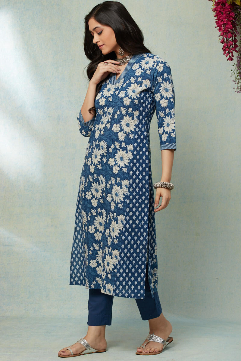 Nurtaj Zahira Indigo Kurta