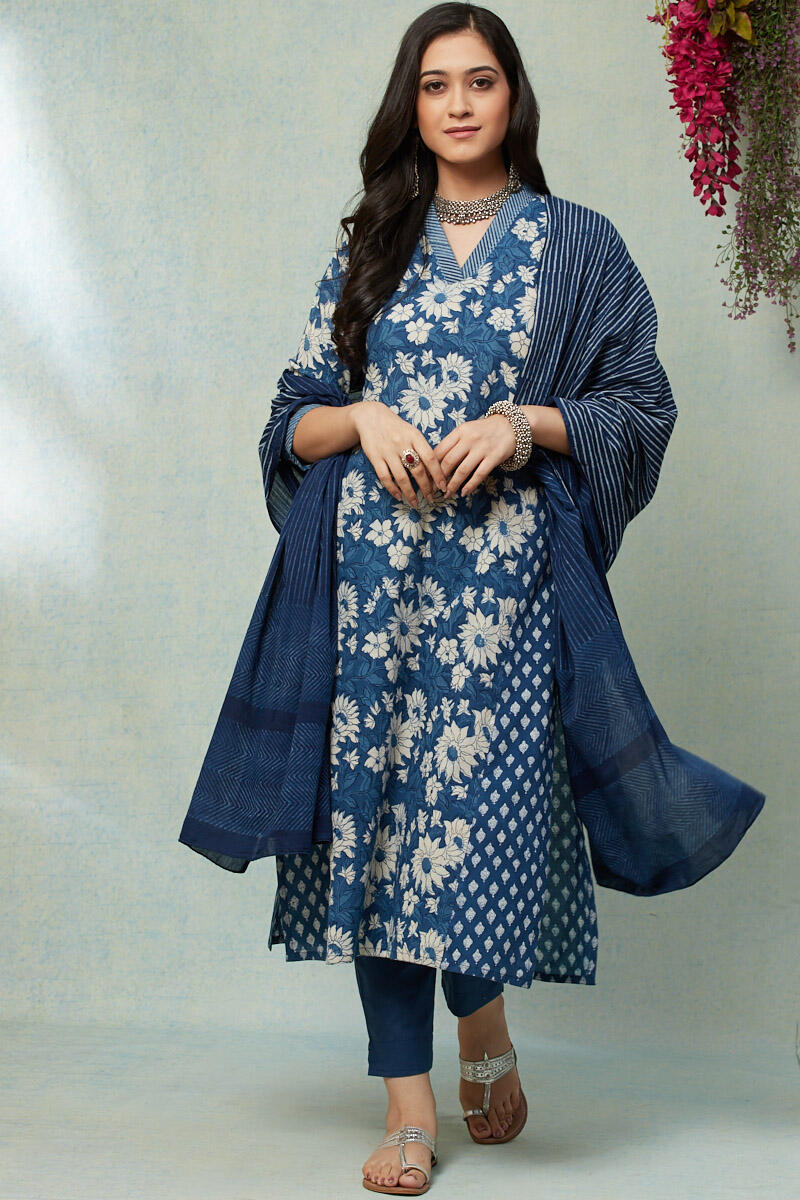 Nurtaj Zahira Indigo Kurta
