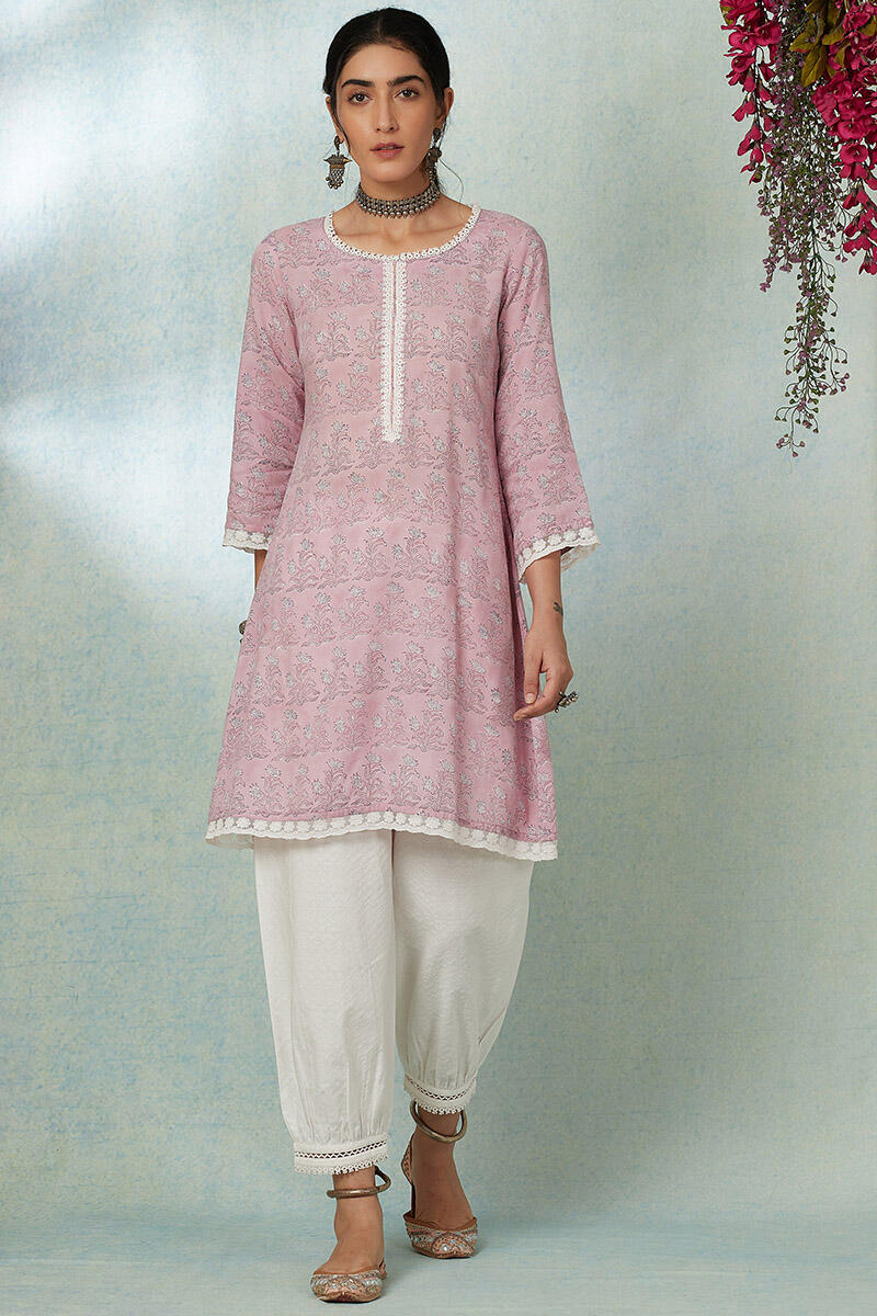 Nusrat Jahan Mahin Lace Short Kurta