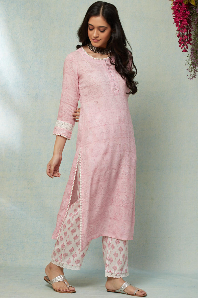Nusrat Jahan Ruksana Lace Kurta