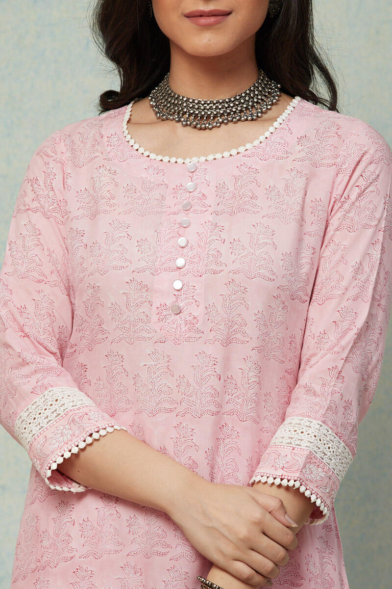 Nusrat Jahan Ruksana Lace Kurta
