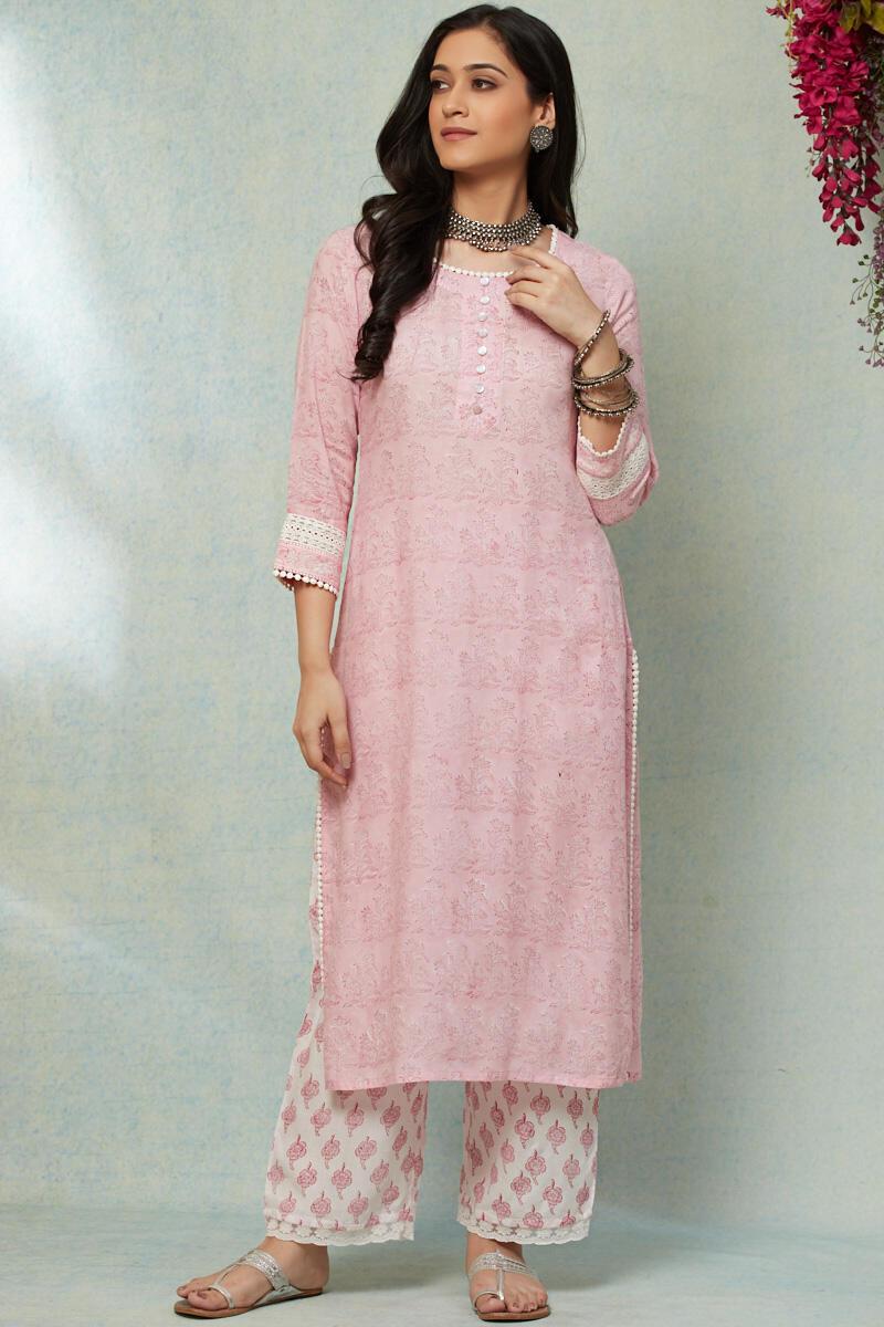 Nusrat Jahan Ruksana Lace Straight Farsi