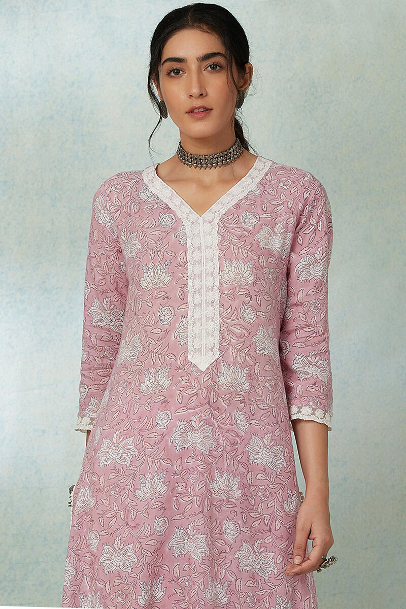 Nusrat Jahan Sahira Lace Kurta