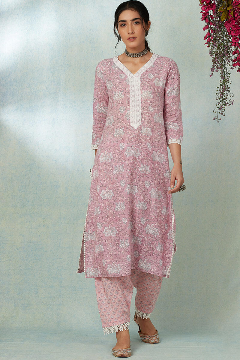 Nusrat Jahan Sahira Lace Kurta
