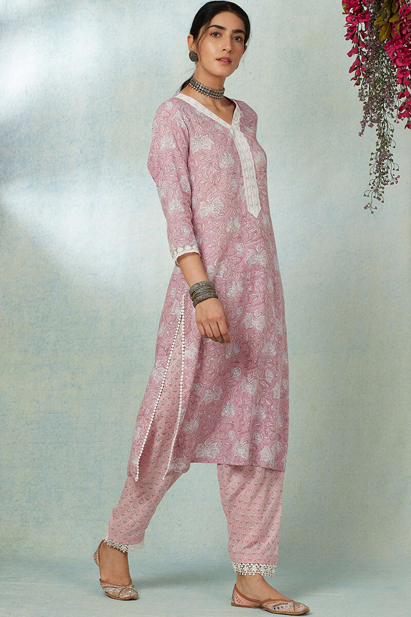 Nusrat Jahan Sahira Lace Kurta
