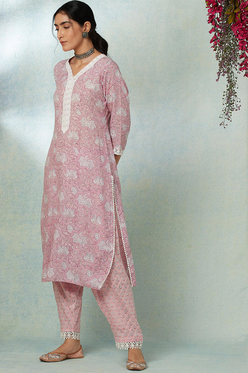 Nusrat Jahan Sahira Lace Kurta