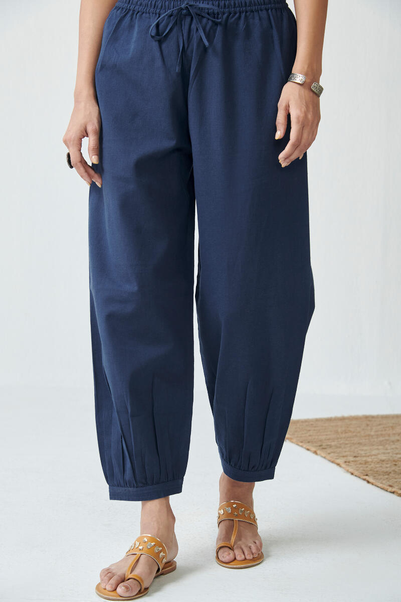 Roza Blue Flex Cotton Izhaar Pants