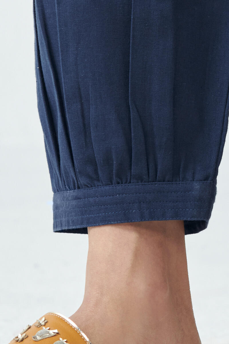 Roza Blue Flex Cotton Izhaar Pants