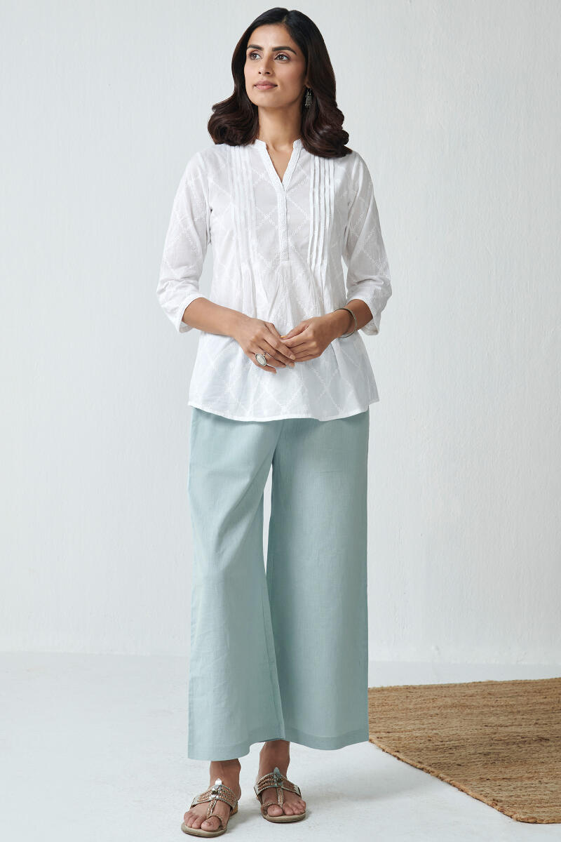 Roza Sky Blue Flex Cotton Farsi