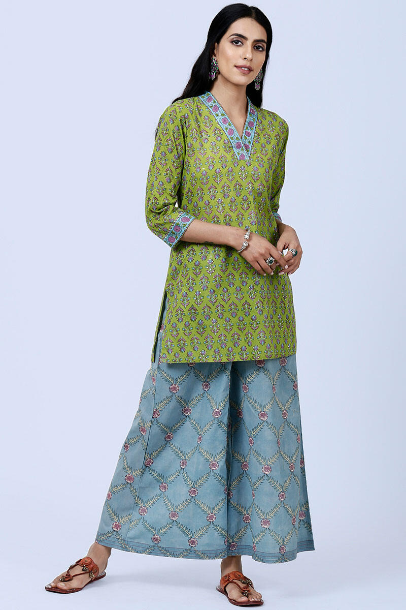Green mughal kurti